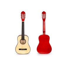 ECO TOYS Velika drvena gitara za decu crvena