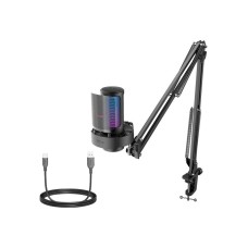 FIFINE A8T USB Gaming RGB mikrofon sa stalkom za montažu, crni FIFINE A8T USB Gaming RGB mikrofon sa stalkom za montažu, crni