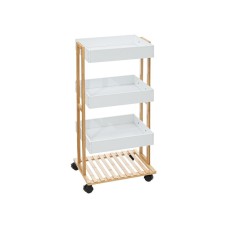 FIVE FIVE POLICA SA TOCKICIMA I 4 POLICE 40,2X30X87,7CM BAMBUS/MDF BELA