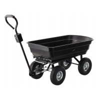 Garden Line Baštenska transportna kolica 300kg, 75l, Black