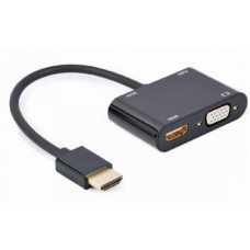 GEMBIRD A-HDMIM-HDMIFVGAF-01 HDMI male to HDMI female + VGA female + audio adapter cable black