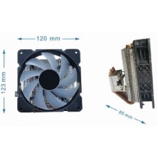 GEMBIRD CPU-HURACAN-ARGB-X140  UNI kuler 100W 120mm.Fan +/-1600rpm 26dBa LGA 775/115x/1200/AMD