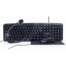 GEMBIRD KBS-UO4-01  4-in1 office set, tastatura, slusalice, mis i podloga