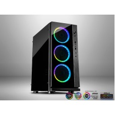 INTER TECH Kućište W-III Midi/ATX/RGB/ITX/bez napajanja/crna