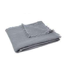 JOLLEIN Muslin Fringe Storm Grey 120 x 120 cm Cot ćebe (51067105)