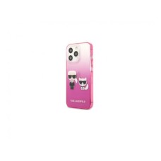 KARL LAGERFELD Futrola za iPhone 13 Pro Pink Karl & Choupette Head Gradient