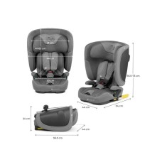 KINDERKRAFT KINDERKRAFT AUTOSEDISTE FIX2GO I-SIZE 76-150CM GREY