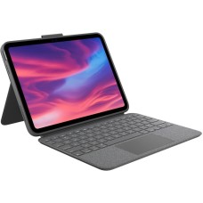 LOGITECH Combo Touch Detachable backlit keyboard case with trackpad and Smart Connector for iPad (10th gen) - Oxford Grey - US