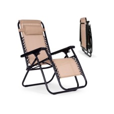 ModernHome Baštenska fotelja Zero Gravity Beige