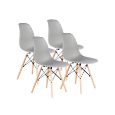 ModernHome Milano set 4 stolice svetlo siva (PC-005 LG)