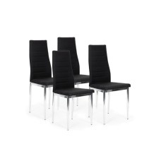 ModernHome Trepezarijske stolice set 4 kom Tami eko koža black