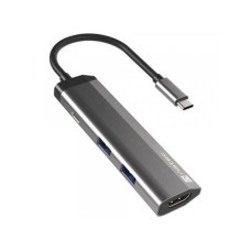 NATEC NMP-1984 FOWLER SLIM, USB Type-C 3-in-1 Multi-port Adapter