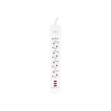 S-LINK Produžni kabl SPG403U 4 utičnice 3XUSB 1.5M beli (18936)