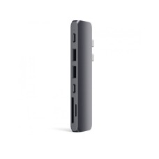SATECHI Aluminium Type-C PRO Hub (HDMI 4K,PassThroughCharging,2x USB3.0,2xSD,ThunderBolt 3) - Space Grey