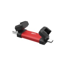 SILICON POWER Prenosni kompaktni eksterni SSD, 1TB, DS72 serija, crveni (SP001TBUC3S72VPR)