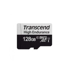 TRANSCEND 128GB microSD w/ adapter U1, High Endurance microSDXC 350V, Read/Write 95/45 MB/s
