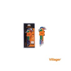 VILLAGER Torx set dugih ključeva 9 kom u boji